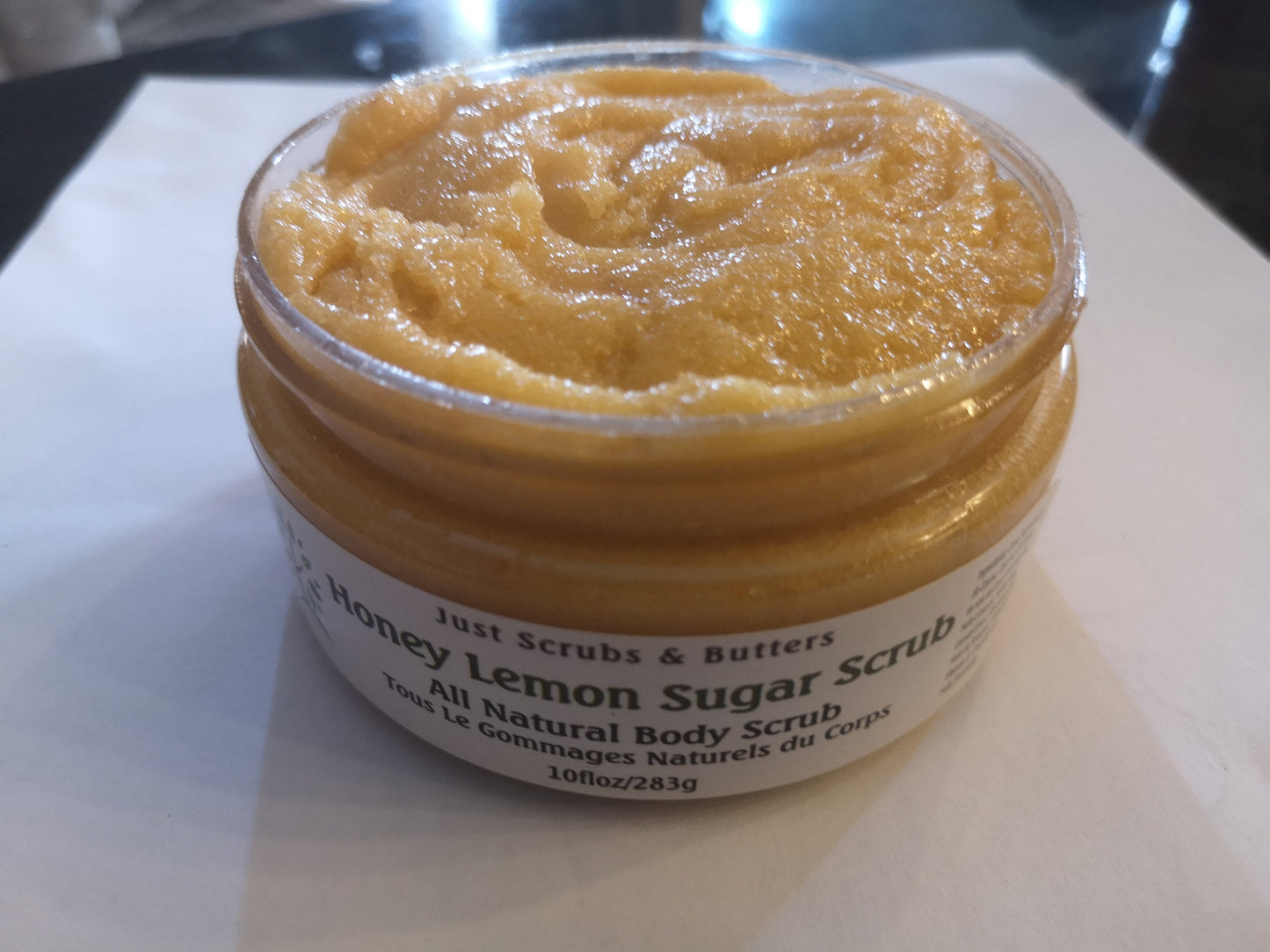 Honey Lemon Sugar Scrub.Body scrub 10oz/283g