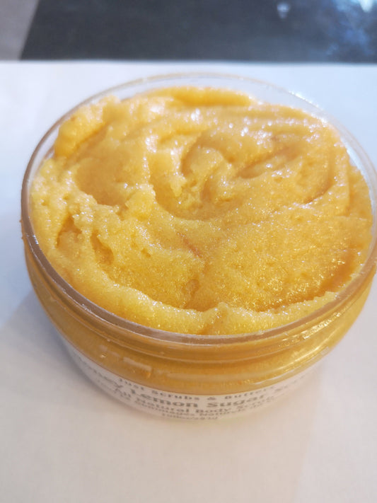 Honey Lemon Sugar Scrub.Body scrub 10oz/283g