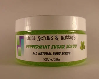 Peppermint Sugar Scrub Exfoliating Body Scrub 10oz